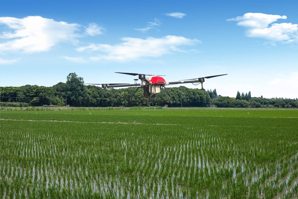 Drone spraying pesticides to prevent and control bamboo locust pests-msoen