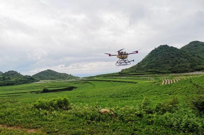 Unmanned aerial vehicles "on duty" demonstrate the "technological style" of high standard farmland-msoen